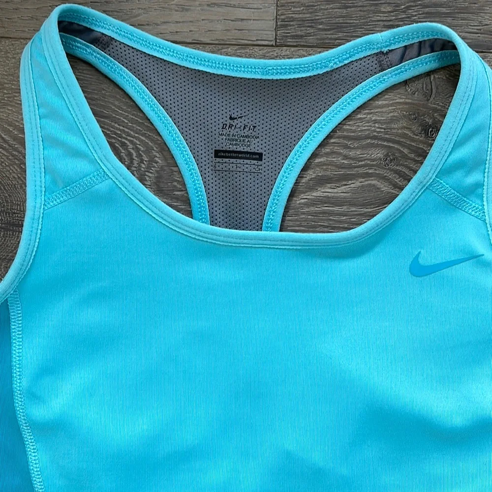 Nike Dri-Fit Racerback Turquoise Tennis Tank-Small Matching Skirts Sold Separate - Picture 3 of 8